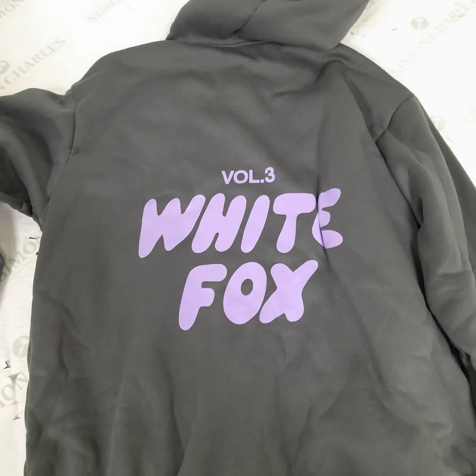 WHITE FOX VOL.3 GREY HOODIE MEDIUM