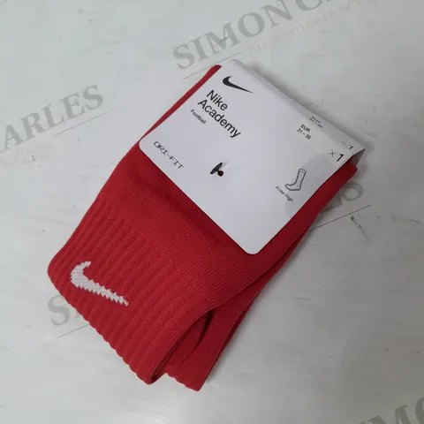 NIKE ACADEMY FOOTBALL SOCKS KNEE-HIGH DRI-FIT IN RED SIZE EU 31-35