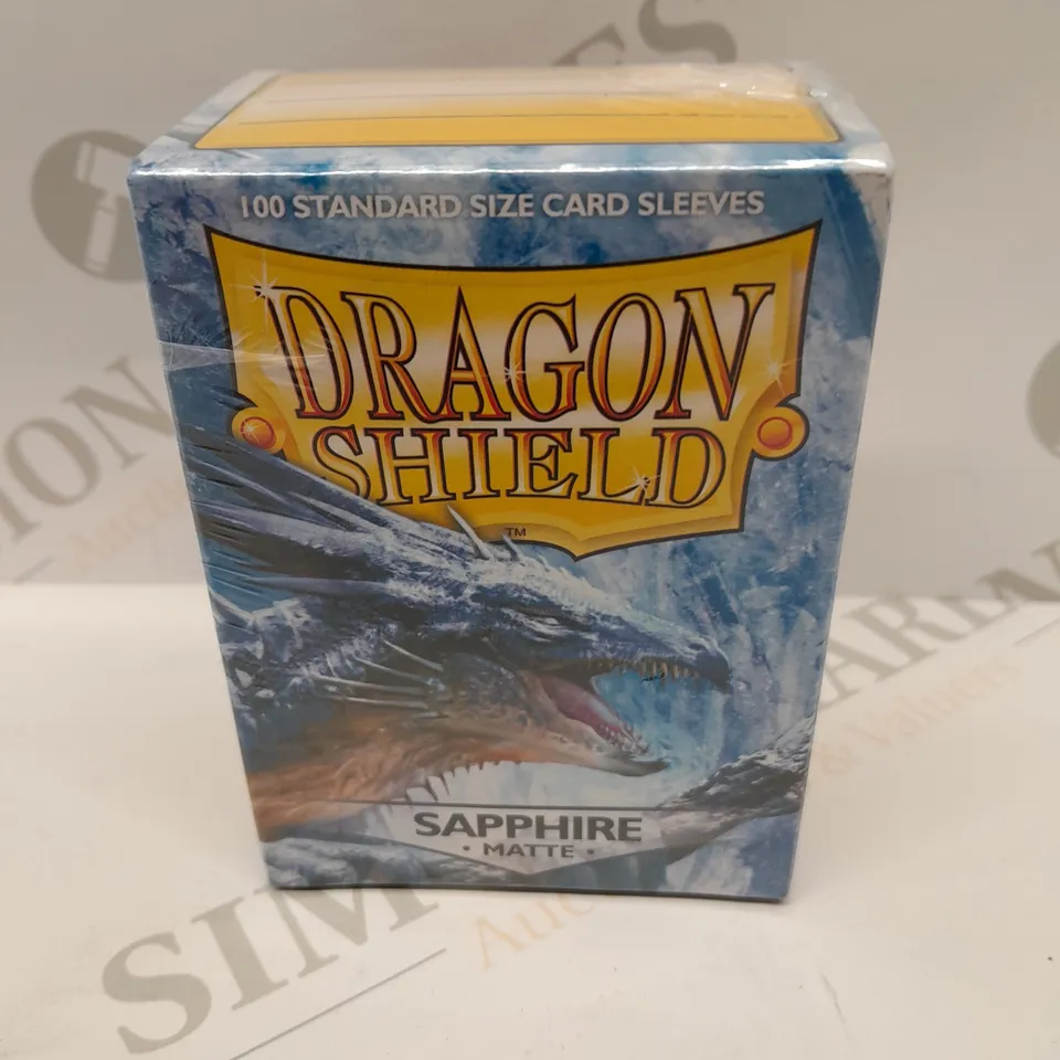 APPROXIMATELY 14 BRAND NEW BOXED DRAGON SHIELD SAPPHIRE MATTE 100 STANDARD SIZE CARD SLEEVES