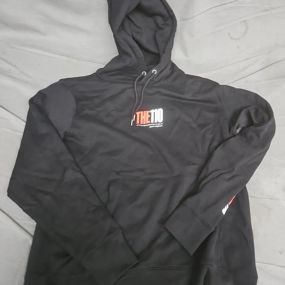 THE110 GRAPHIC HOODIE IN BLACK - LARGE