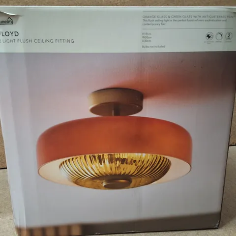 BOXED FLYOD 2 LIGHT CEILING FITTING