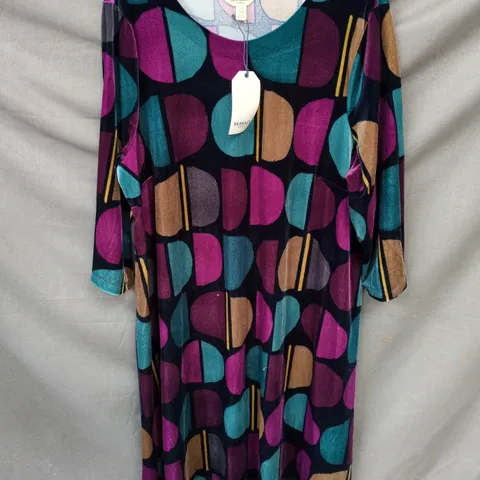 SEASALT CORNWALL WOMEN'S DRESS – MULTICOLOUR GEOMETRIC PRINT, UK 22 (EU 50, US 18)