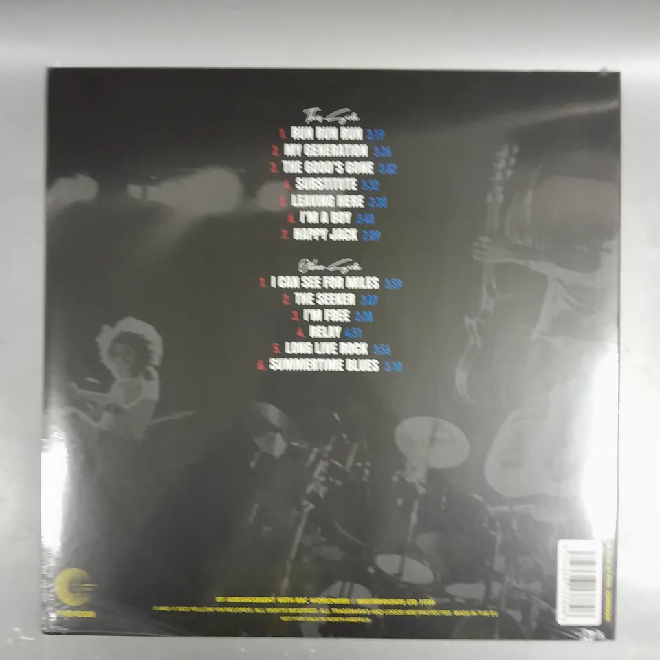 SEALED THE WHO BACK & FORTH SPECIAL EDITION YELLOW COLOURED VINYL 