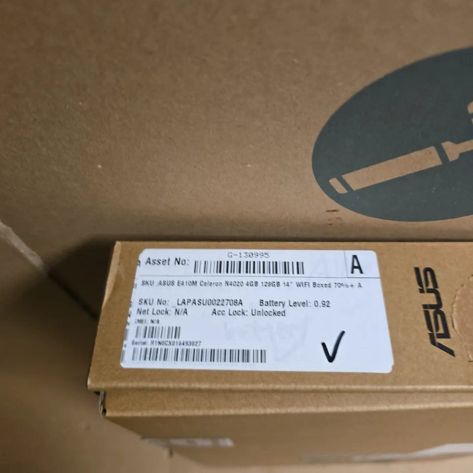 ASUS LAPTOP 14-INCH INTEL CELERON N4020, 4GB RAM, 128GB STORAGE – BLACK - BOXED 