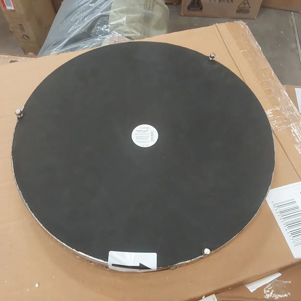 BOXED ROUND MIRRORED SERVING TRAY