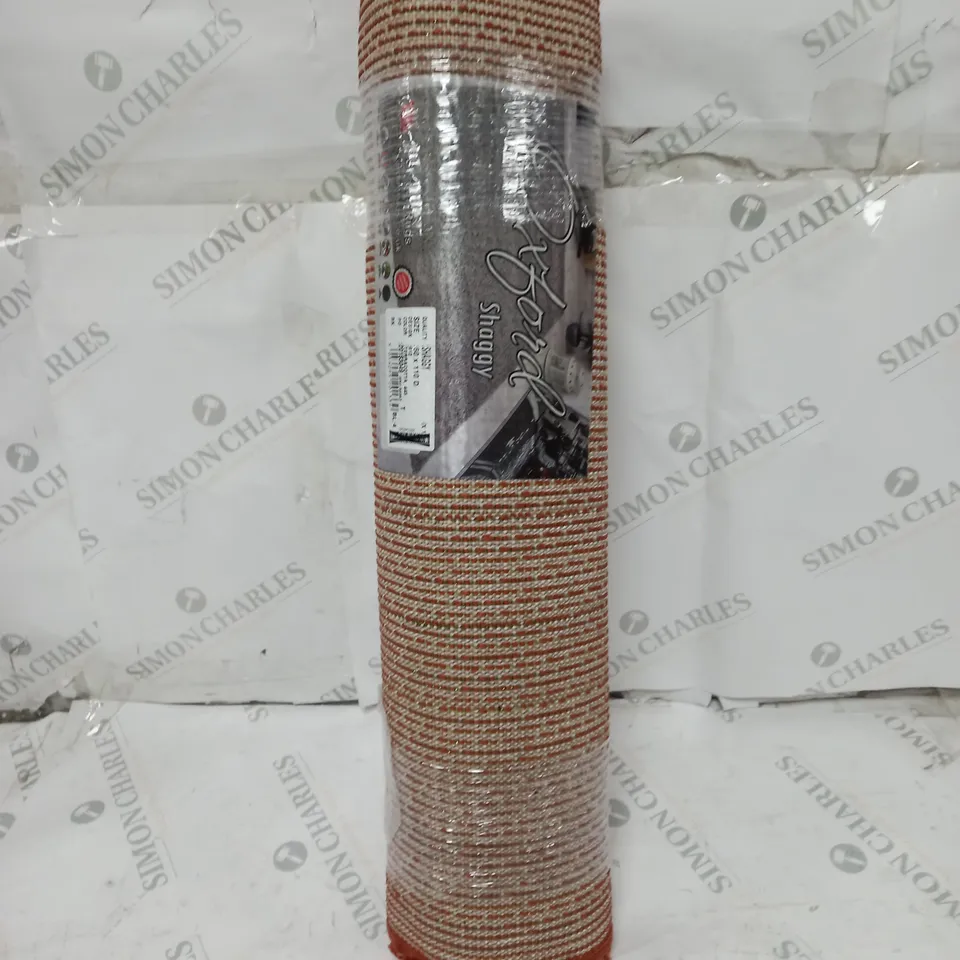 SERDIM JUTE SHAGGY DESIGN TERRACOTTA RUG 60 X 110CM