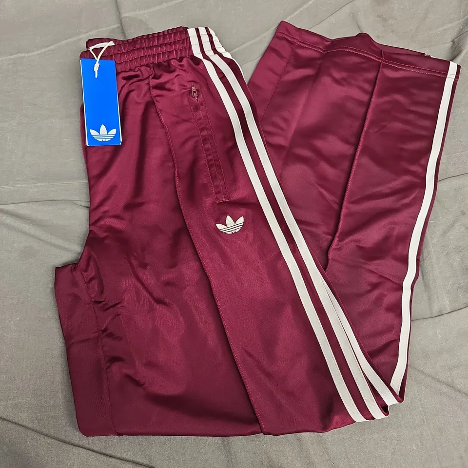 ADIDAS FIREBIRD TRACK PANTS - MAROON, UK 8-10