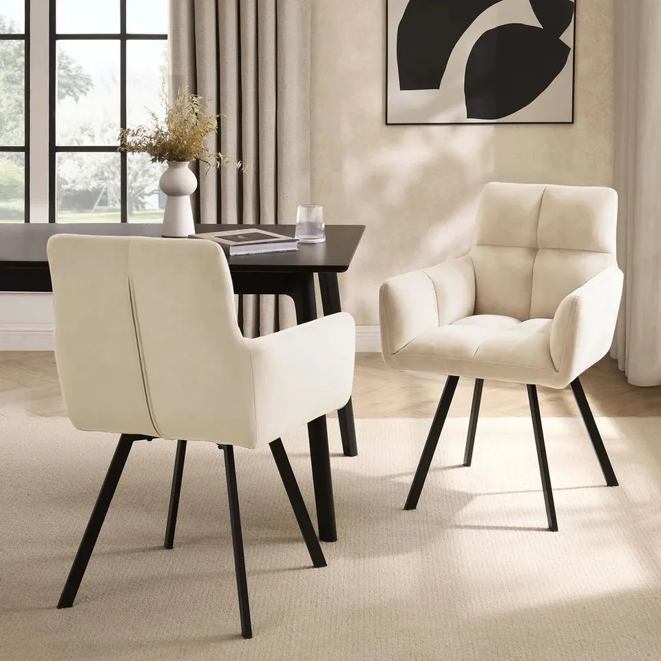 BOXED DUSK BROOKE DINING CHAIR - ECRU (1 BOX)