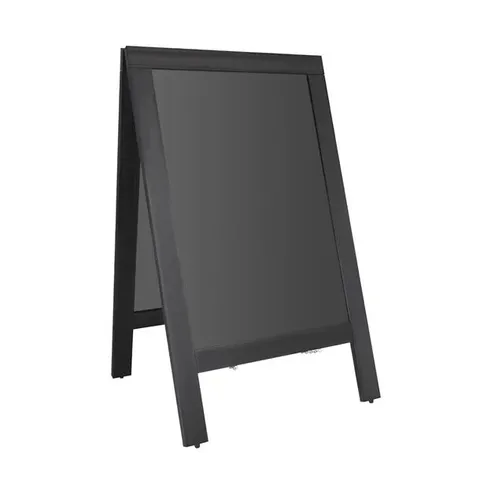 BOXED OLYMPIA PAVEMENT BOARD BLACK WOODEN FRAME 700X1200MM