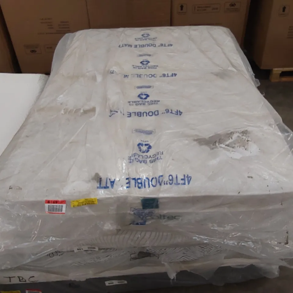 QUALITY BAGGED 4'6" DOUBLE MEMORY WOOL POCKET SPRUNG HYBRID MATTRESS