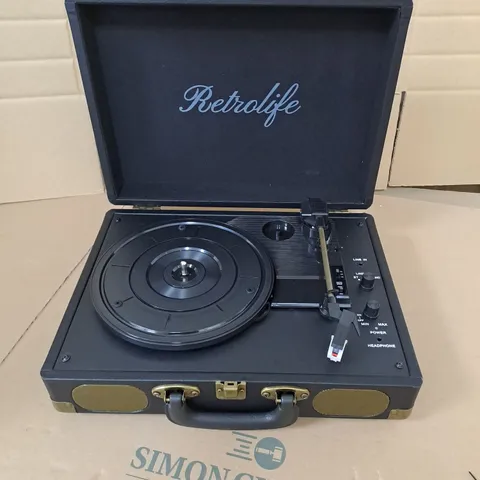 RETROLIFE VINTAGE SUITCASE TURNTABLE