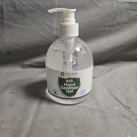 APPROXIMATELY 12 VIRA SAFE 99.99% HAND SANITISER GEL 500ML 