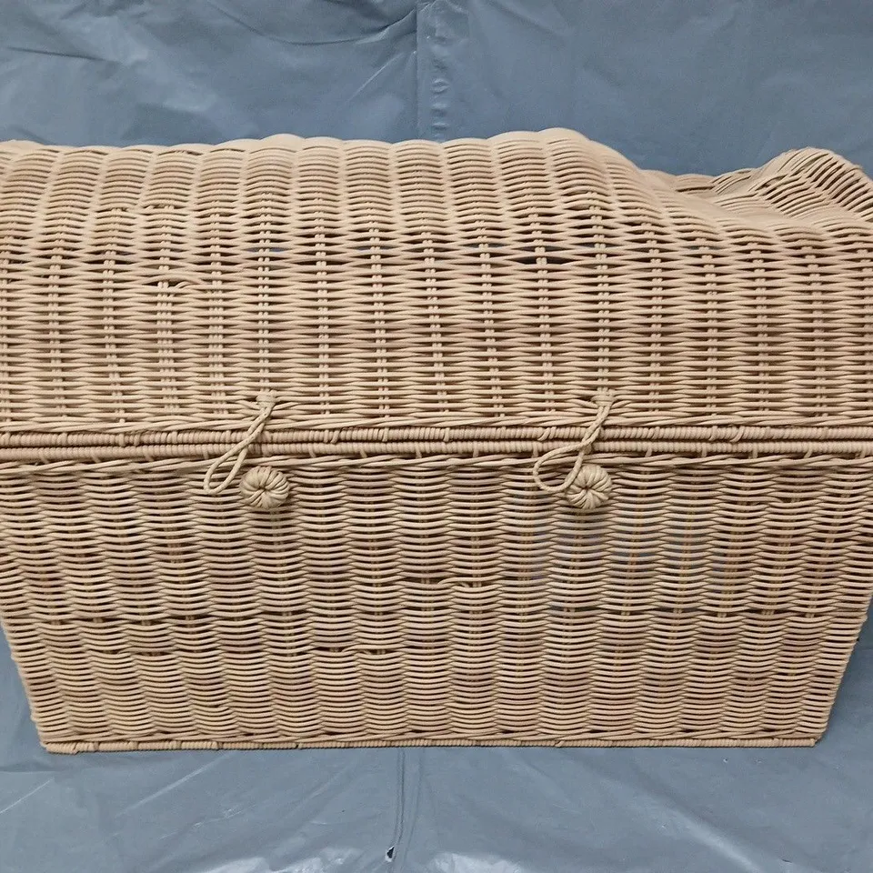 MEDIUM POLY RATTAN STORAGE CHEST