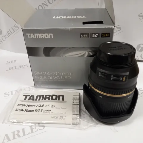 BOXED TAMRON SP 24-70MM F/2.8 DI VC USD CAMERA LENS FOR NIKON