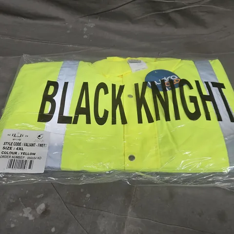 BAGGED BLACK KNIGHT VALIANT HIGH VISIBILITY BOMBER JACKET IN YELLOW - 4XL