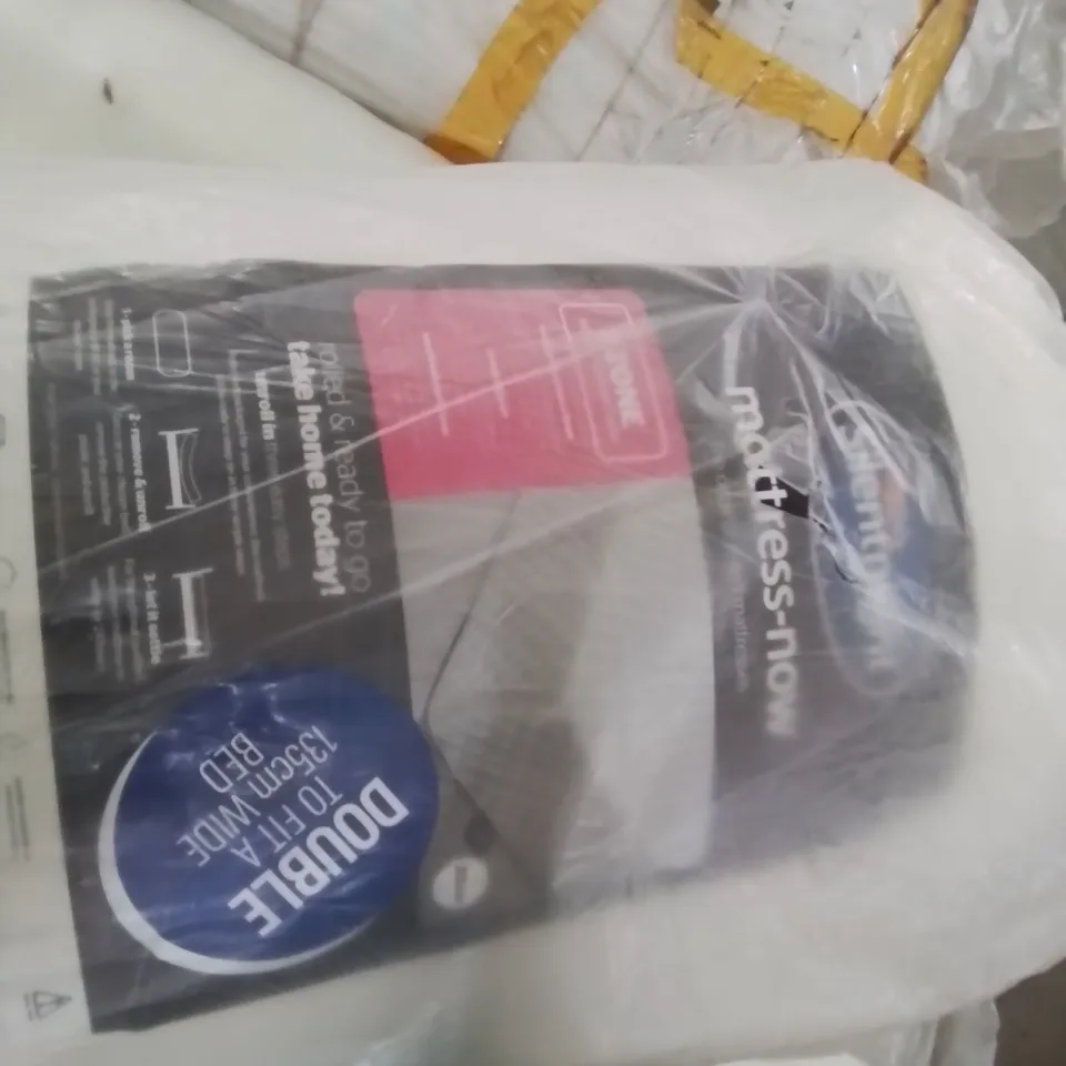 QUALITY BAGGED AND ROLLED SILENTNIGHT 20CM THICK 7 ZONE MEMORY FOAM DOUBLE MATTRESS 