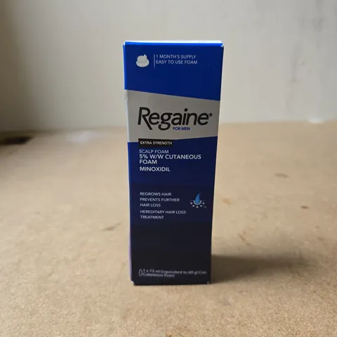 REGAINE FOR MEN EXTRA STRENGTH SCALP FOAM 5% W/W CUTANEOUS FOAM MINOXIDIL 1 MONTH SUPPLY