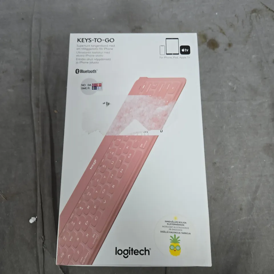 LOGITECH KEYS-TO-GO BLUETOOTH KEYBOARD – PINK (BOXED)