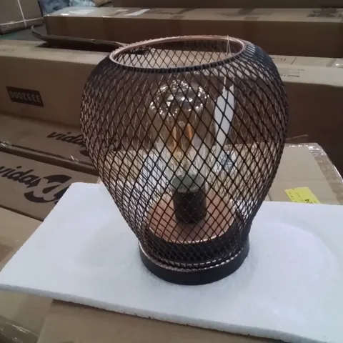 BOXED RANDI 14CM BLACK/GOLD TABLE LAMP SET (SET OF 2) - 1 BOX