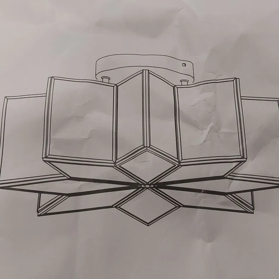 BRAND NEW BOXED GEOMETRIC CEILING LIGHT - BLACK