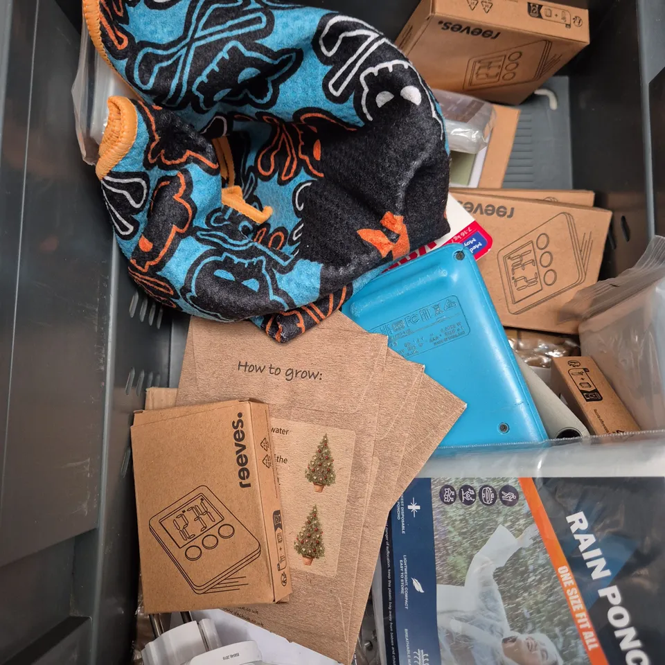 APPROXIMATELY 15 ASSORTED HOUSEHOLD ITEMS TO INCLUDE DOG ROPE TOY, INCENSE STICKS AND RAIN PONCHO