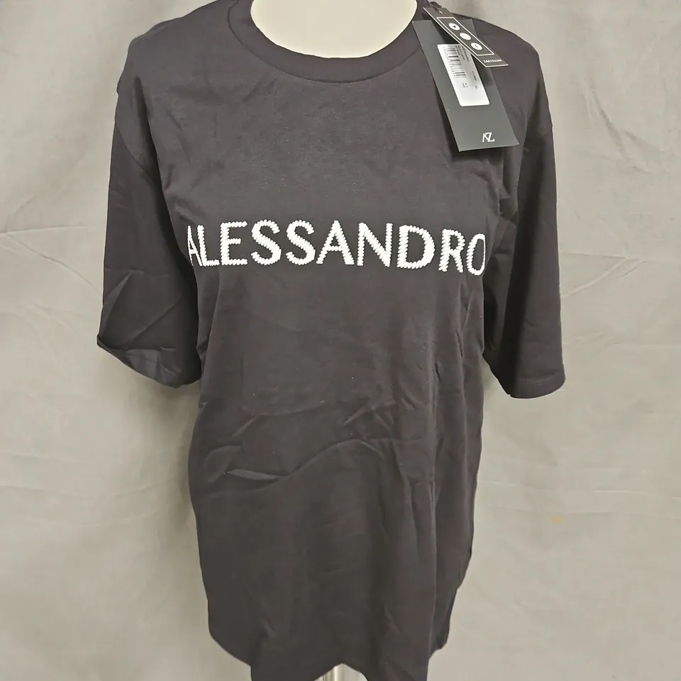 ALESSANDO ZAVETTI MEUCCI TSHIRT IN JET BLACK SIZE XL