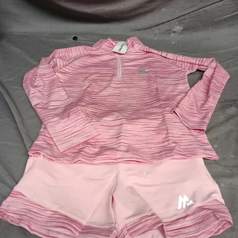 MONTIREX WOMEN’S PINK GRADIENT SPORTS TOP & SHORTS SET