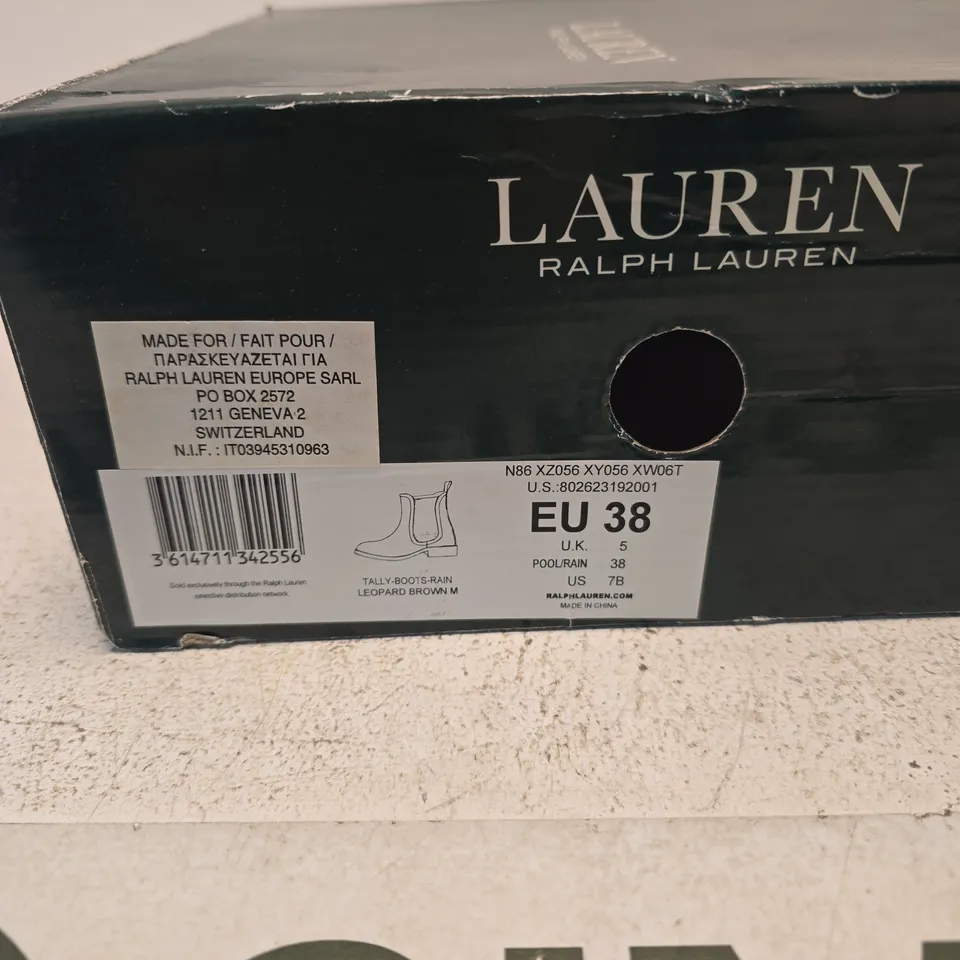 RALPH LAUREN LEOPARD PRINT CHELSEA BOOTS – WOMEN'S UK 5 (EU 38)