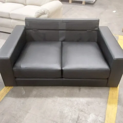 QUALITY DESIGNER 2-SEATER FAUX LEATHER SOFA 