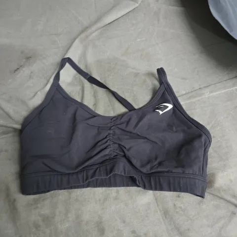 DARK NAVY WOMEN'S SPORTS BRA – RUCHED FRONT GYM SHARK