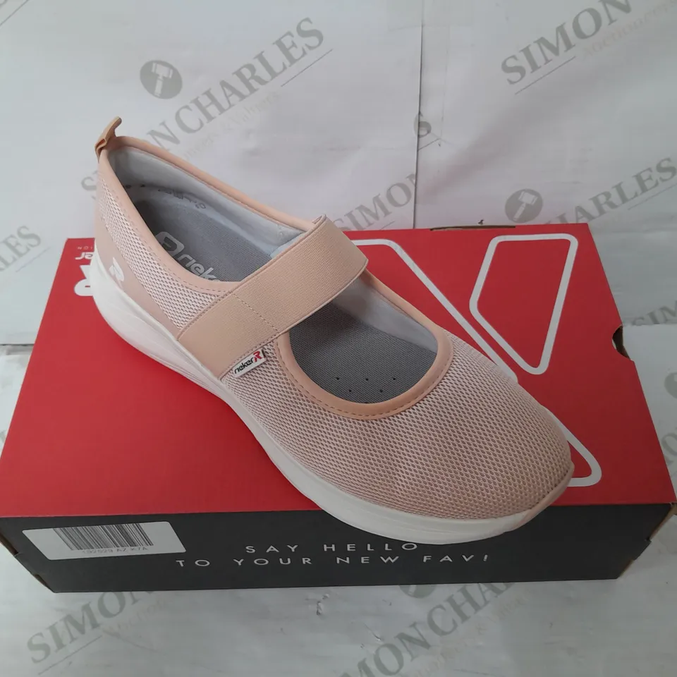 RIEKER BREATHBLE SOFT SOLE STRAP TRAINER IN ROSE SIZE 7.5