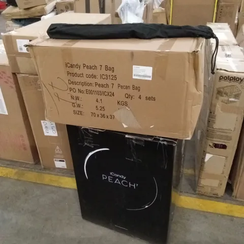 BOXED ICANDY PEACH 7 STROLLER & CARRYCOT - PECAN (2 BOXES)