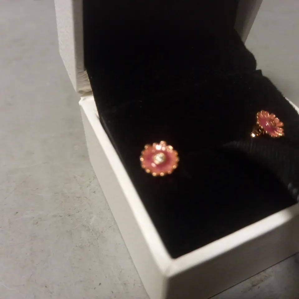 PANDORA FLOWER THEMED EARRINGS