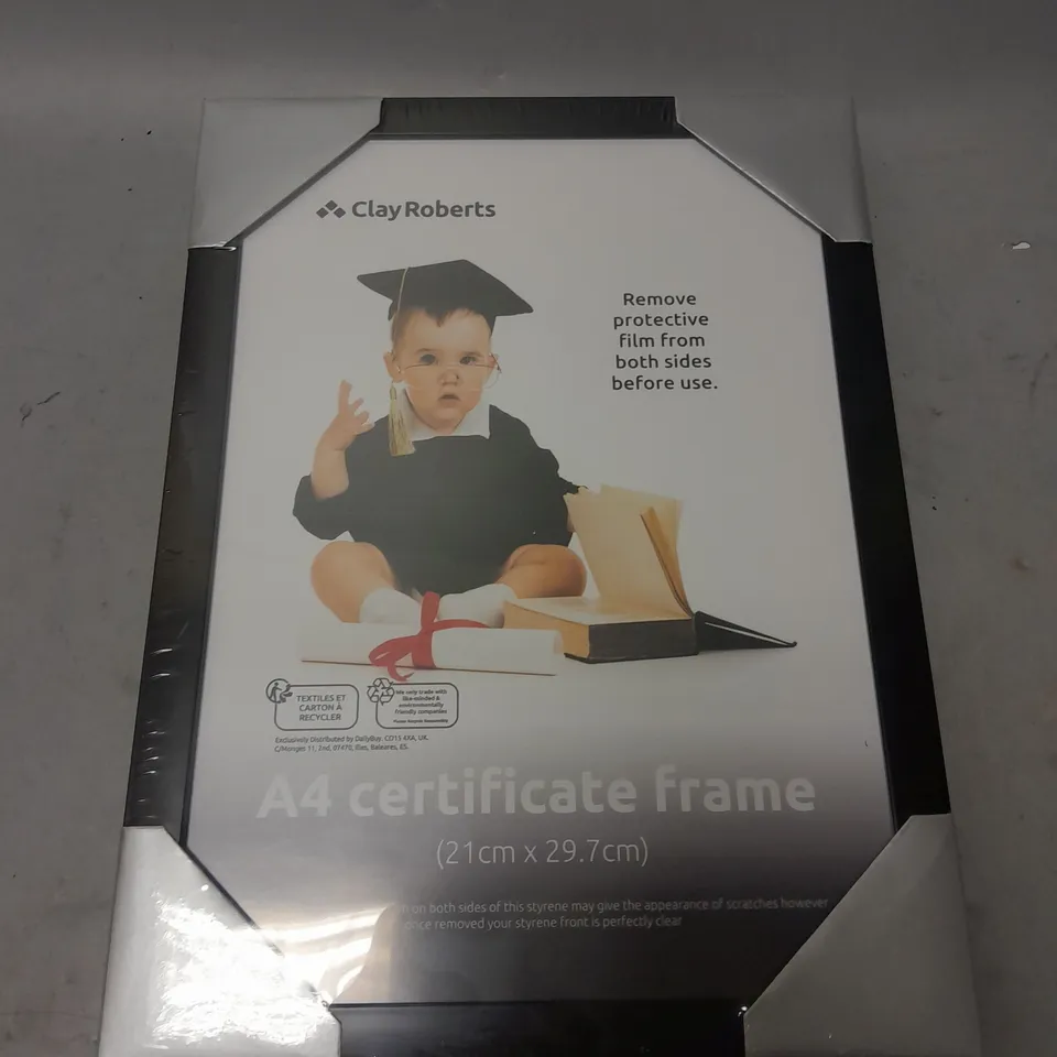 12 CLAY ROBERTS A4 CERTIFICATE FRAMES (21x29.7cm)