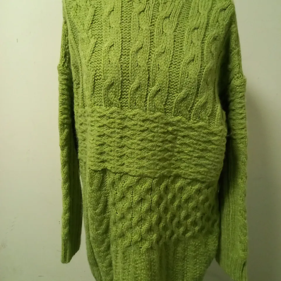 RIVER ISLAND KHAKI WOOL JUMPER - SIZE S