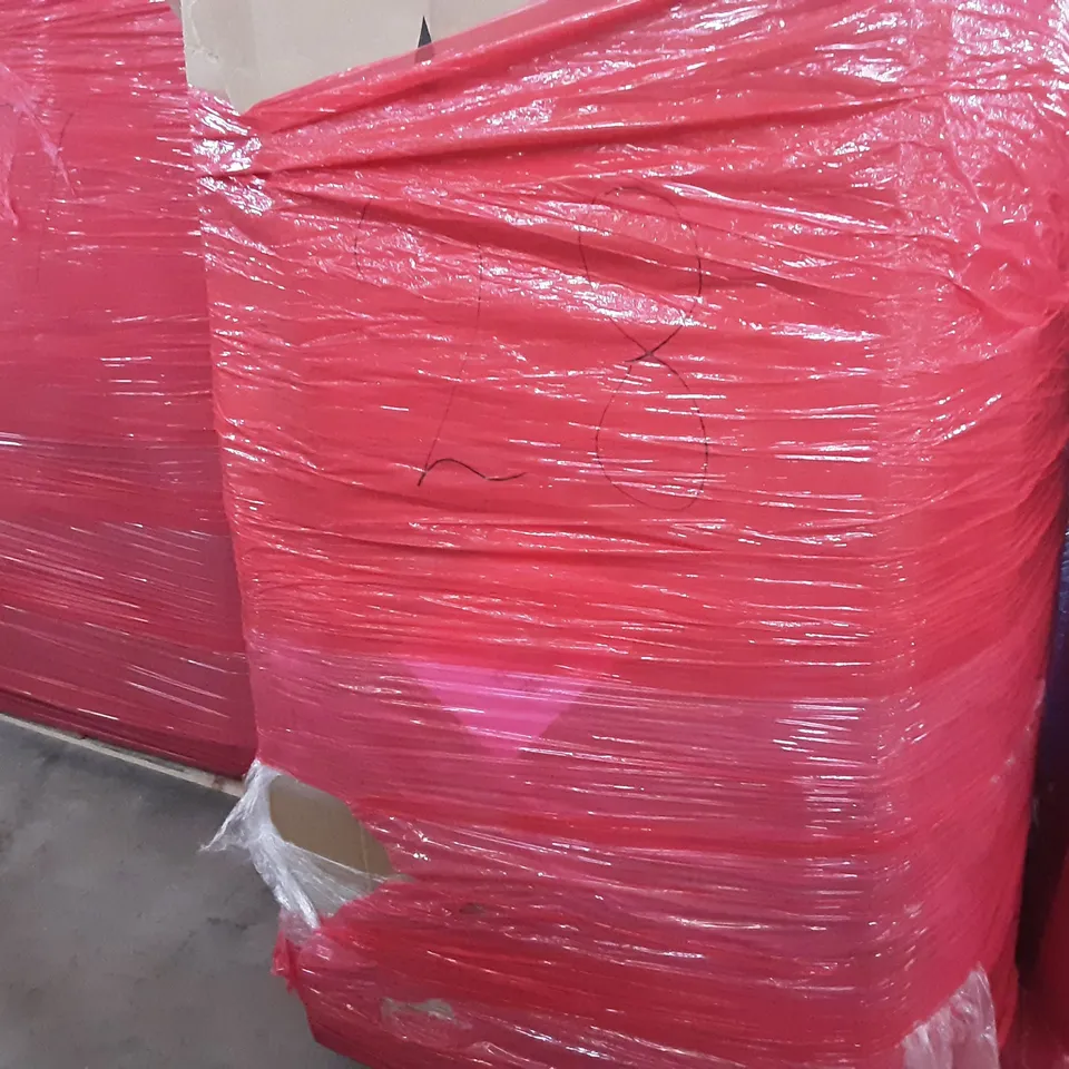 PALLET OF ASSORTED PRODUCTS TO INCLUDE SKELTON 6.7FT GARDEN PARASOL, DOUBLE ROD GARMENT RACK, KEPLIN BUG ZAPPER, SKY ZONAL KEYBOARD AND MOUSE PLATFORM, BAGOTTE JUICE EXTRACTOR, KENES 