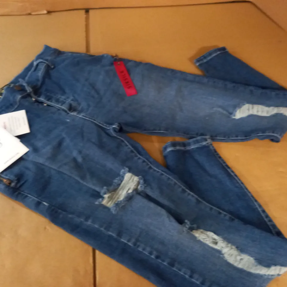 SIKSILK DISTRESSED FLIGHT DENIMS - UK 32