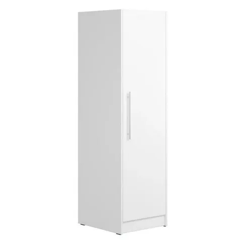 BOXED PORTOFINO 1 DOOR MANUFACTURED WOOD WARDROBE - WHITE (2 BOXES)