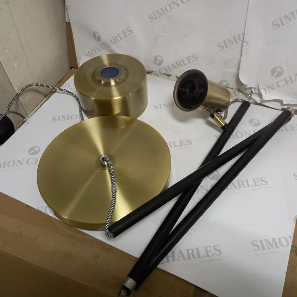 JOHN LEWIS LARGE SHELBY FLOOR LAMP, BRASS