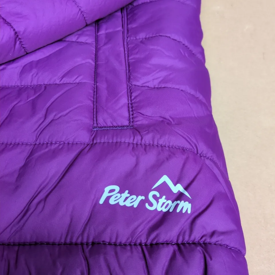 PETER STORM WOMEN'S PURPLE PUFFER JACKET WITH HOOD – UK 22 (W)