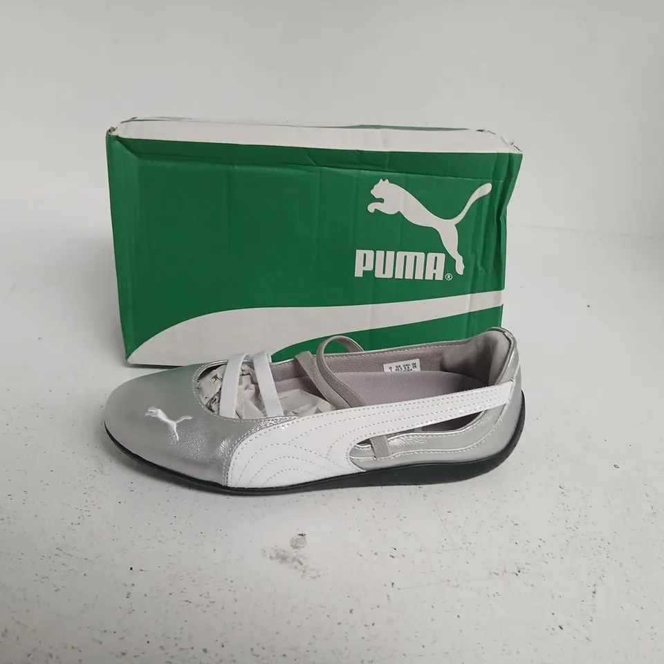 PUMA SPEEDCAT BALLET METALLIC WOMENS SHOES – SILVER, UK 7 (EU 40.5)
