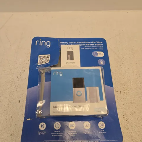 RING BATTERY VIDEO DOORBELL PLUS WITH CHIME β BOXED