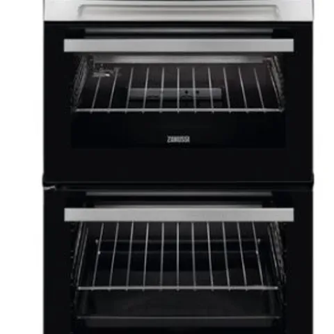 ZANUSSI ZCG43250XA 55CM DOUBLE OVEN GAS COOKER WITH GAS HOB - STAINLESS