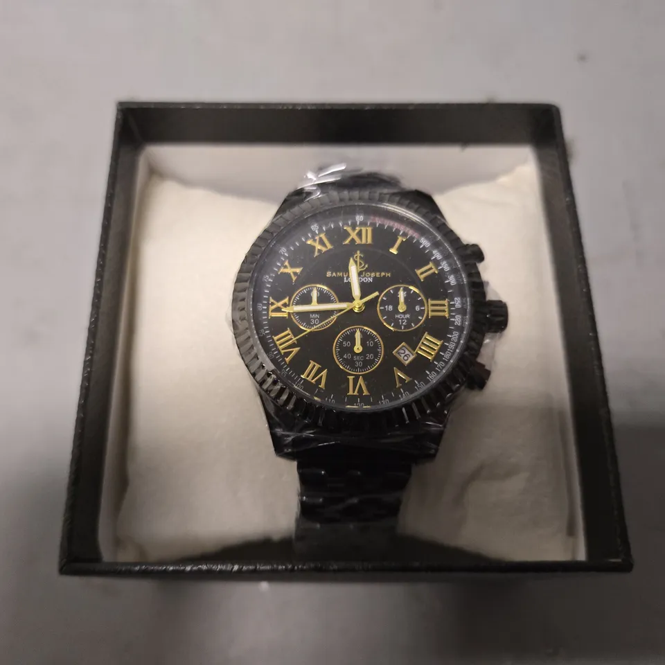 SAMUEL JOSEPH SPEED EXQUISITE BLACK DIAL WATCH 