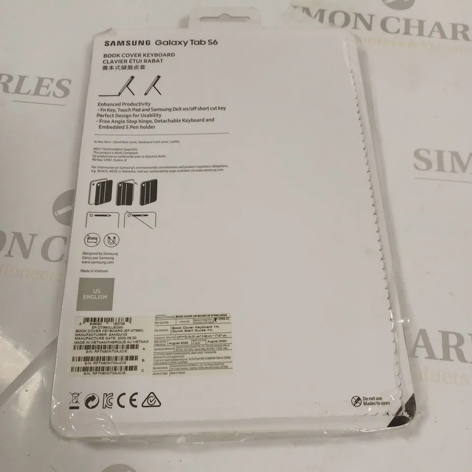 SAMSUNG BOOK COVER KEYBOARD FOR GALAXY TAB S6