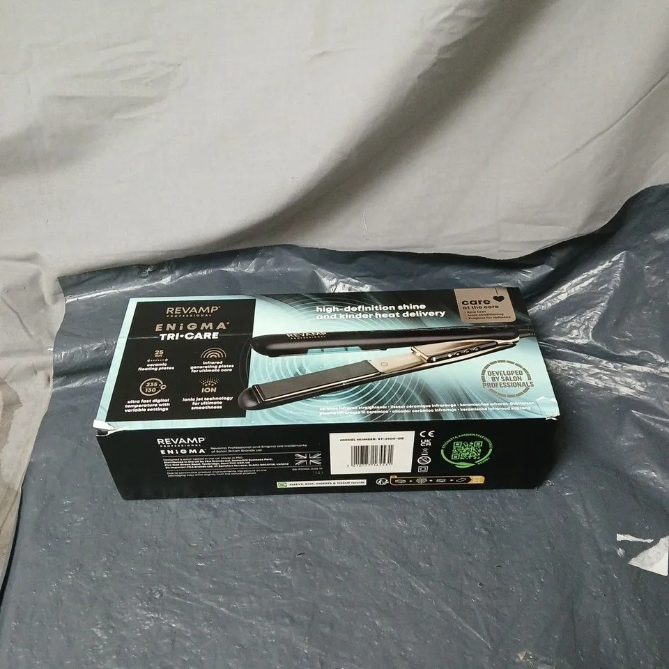 REVAMP ENIGMA TRI CARE CERAMIC INFRARED STRAIGHTENER BOXED
