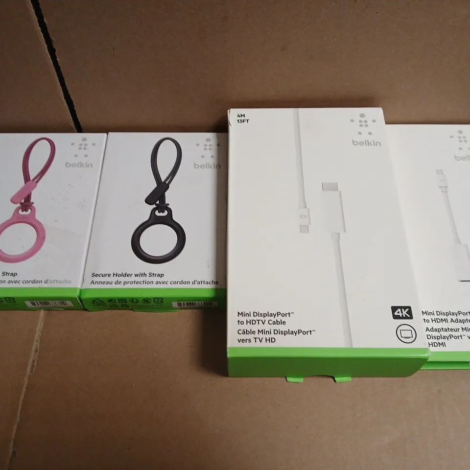 APPROXIMATELY 20 ASSORTED BELKIN SMARTPHONE ACCESSORIES TO INCLUDE HOLDERS, ADAPTERS ETC 