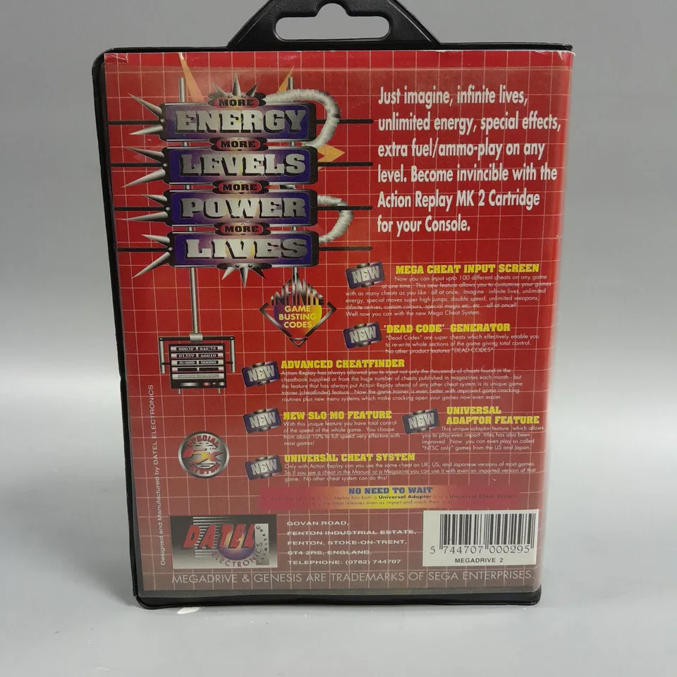 BOXED PRO ACTION REPLAY 2 RETRO SEGA MEGADRIVE CHEAT CARTRIDGE 