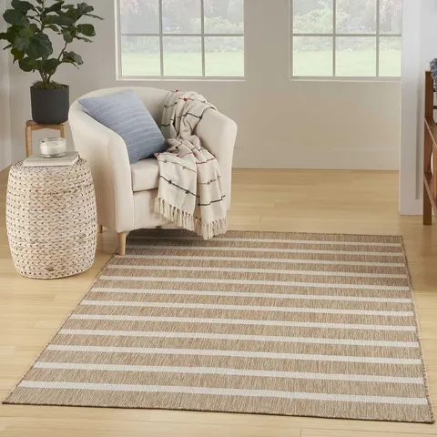 MY GARDEN STORIES INDOOR/OUTDOOR STRIPED RUG