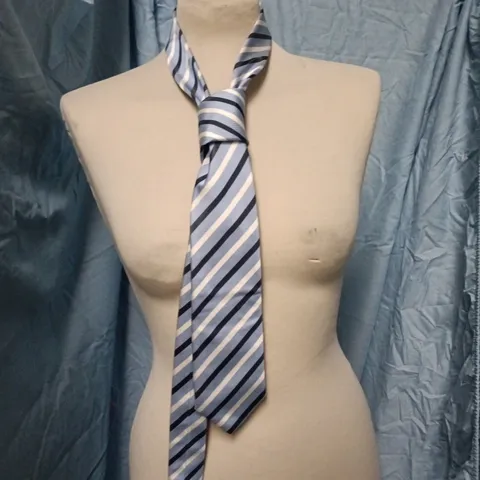 HUGO BOSS TIE – LIGHT BLUE STRIPE, MADE IN ITALY